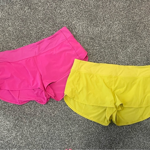 2 pairs lululemon athletica speed up shorts size 14 - Picture 6 of 7
